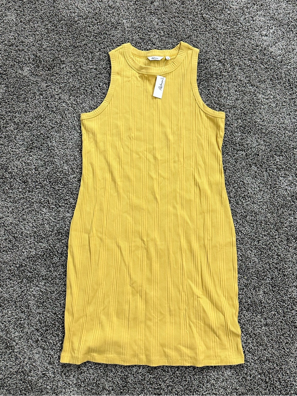 Reitmans’ Yellow Ribbed Tank Dress (XL)